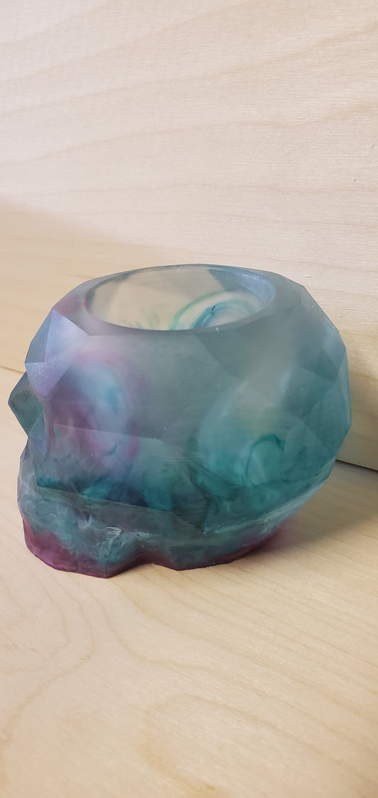 Geometric Skull trinket or candle holder image 1
