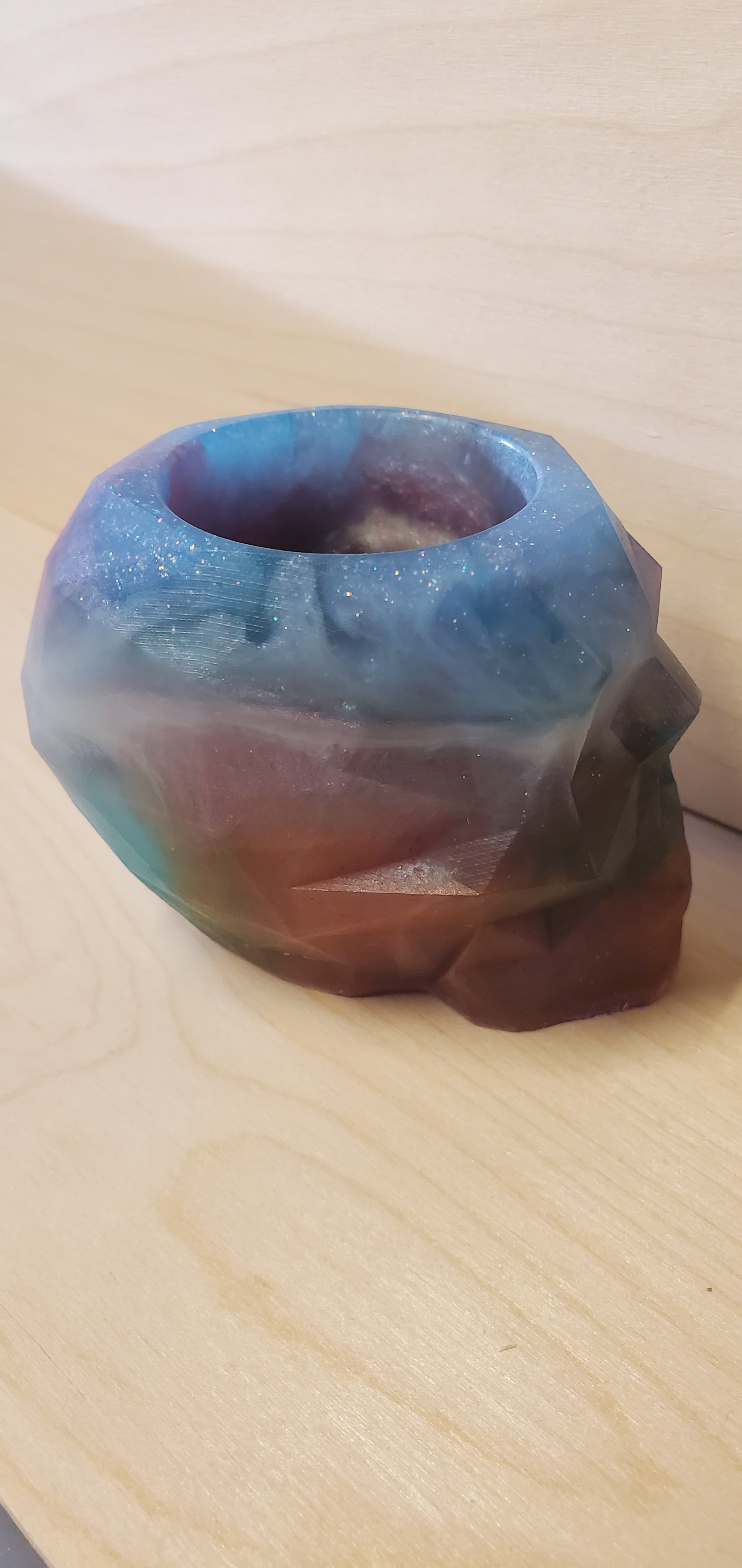 Geometric Skull trinket or candle holder image 2