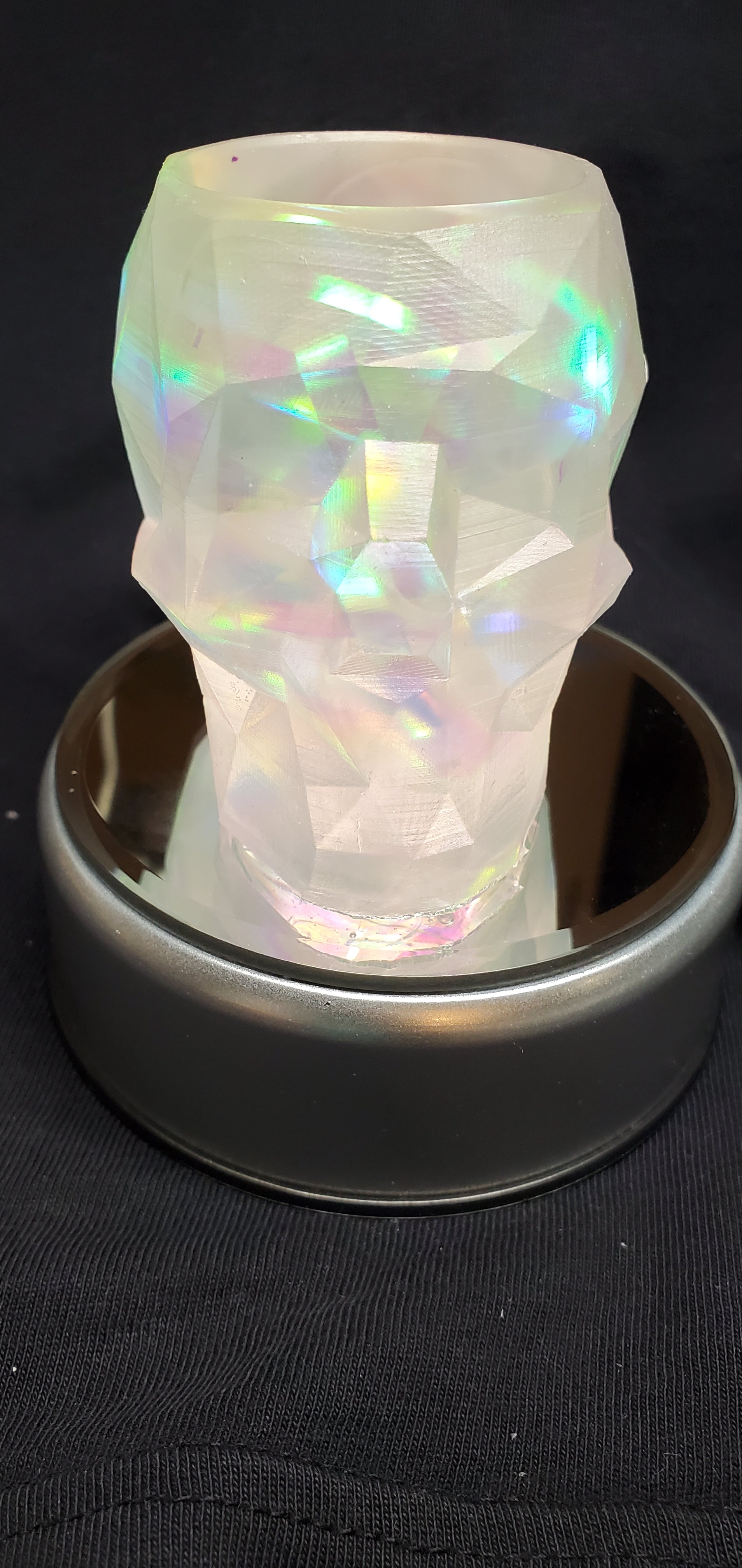 Geometric Skull trinket or candle holder image 1