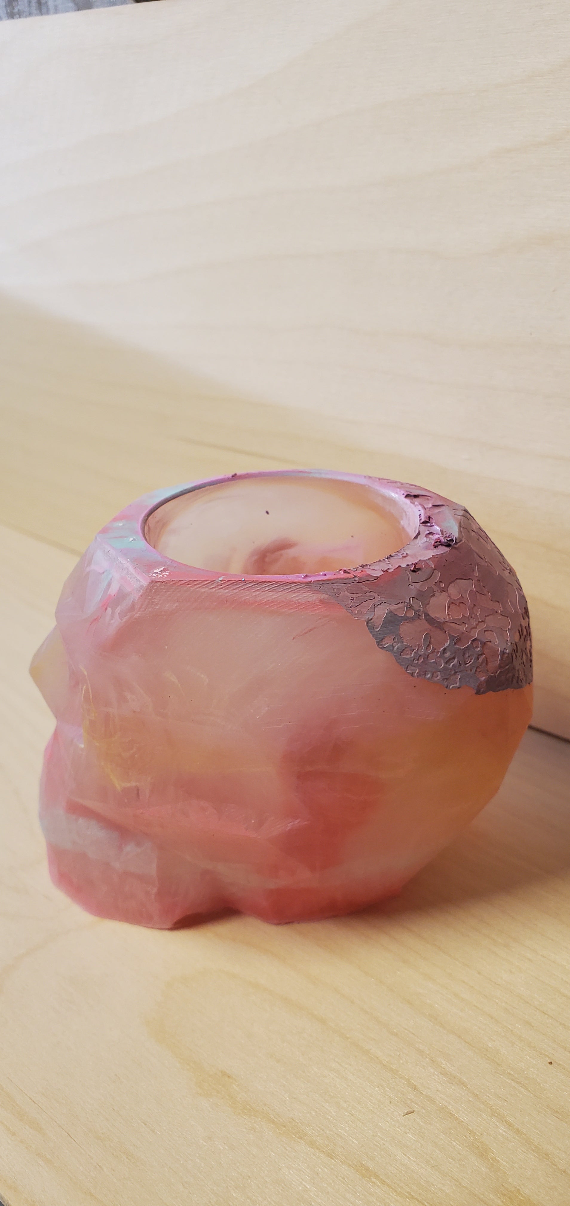 Geometric Skull trinket or candle holder image 2