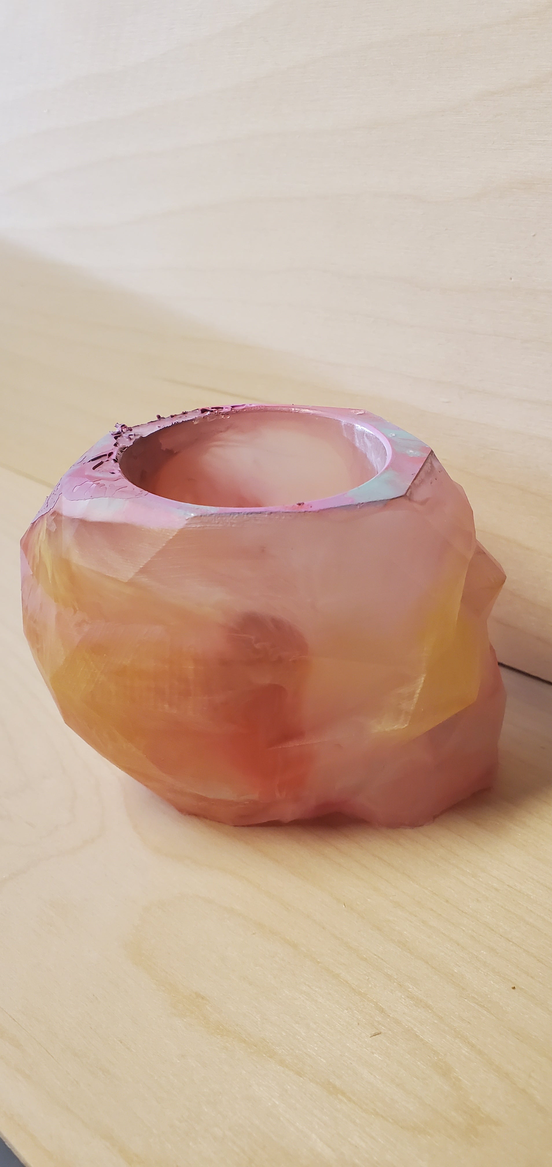 Geometric Skull trinket or candle holder image 1