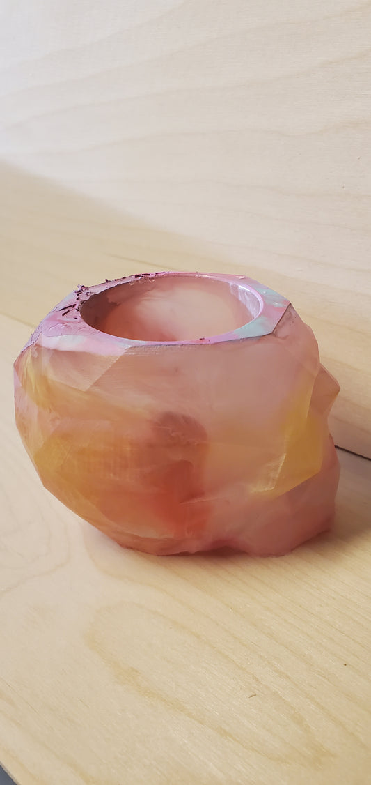 Geometric Skull trinket or candle holder image 1
