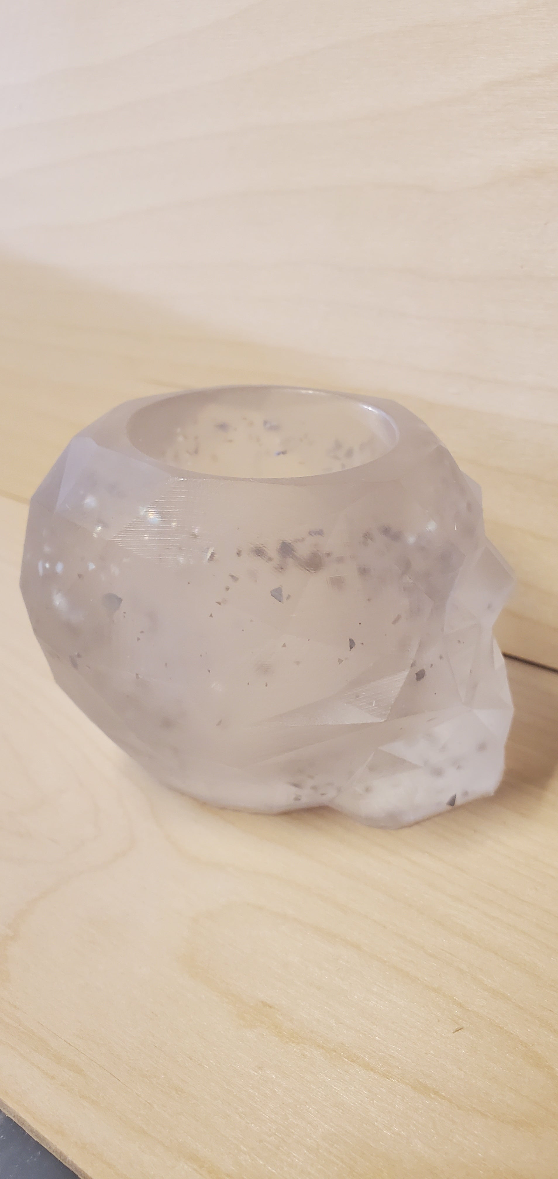 Geometric Skull trinket or candle holder image 1