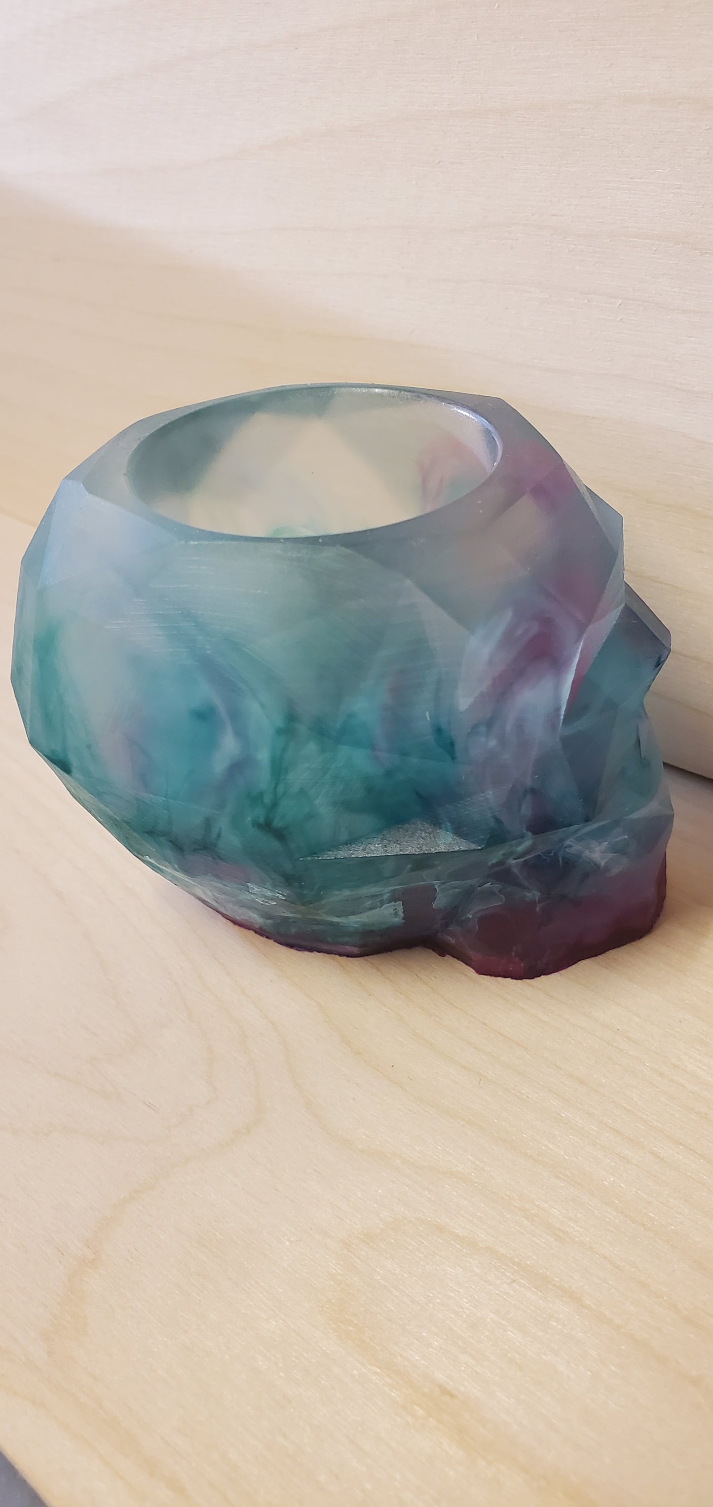 Geometric Skull trinket or candle holder image 2