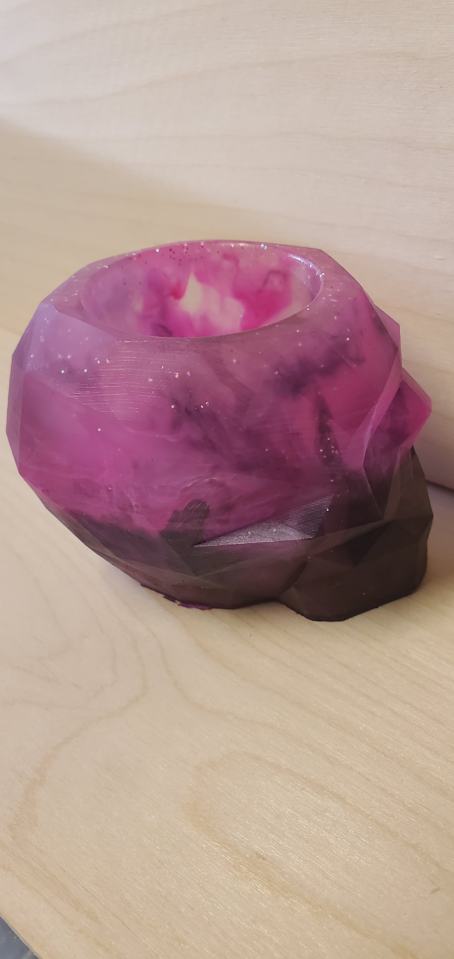 Geometric Skull trinket or candle holder image 1