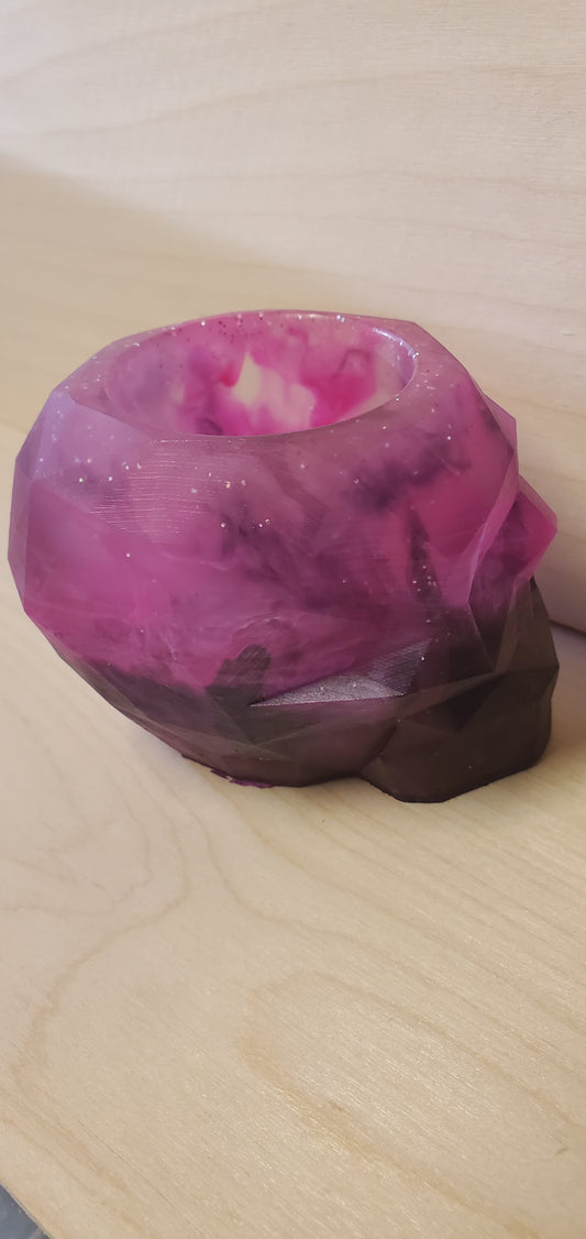 Geometric Skull trinket or candle holder image 1