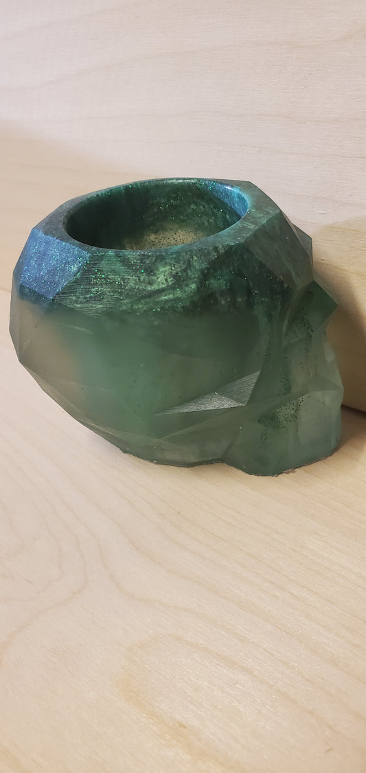 Geometric Skull trinket or candle holder image 1