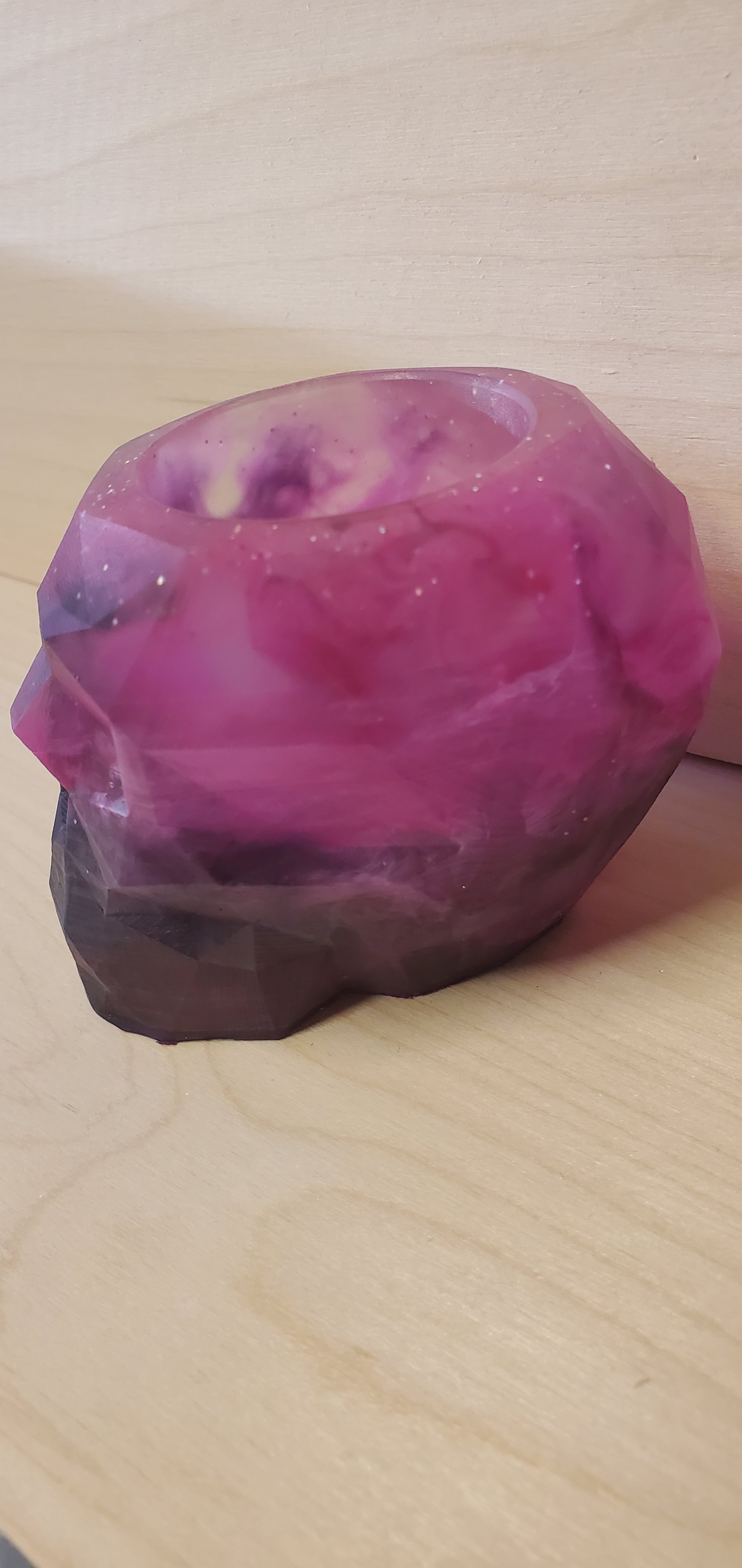 Geometric Skull trinket or candle holder image 2