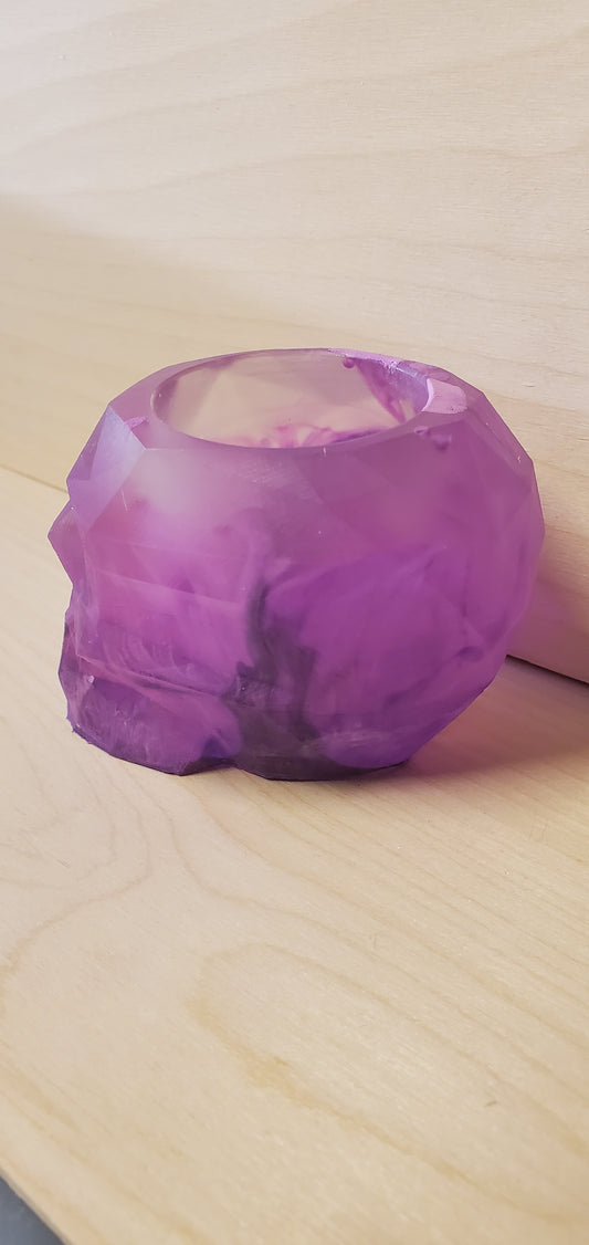 Geometric Skull trinket or candle holder image 1