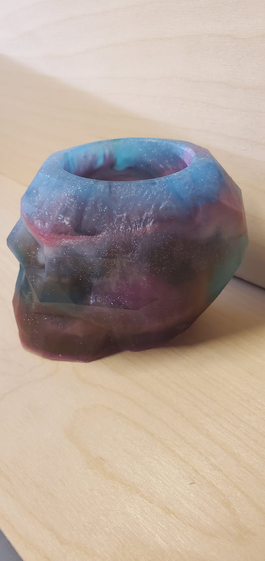 Geometric Skull trinket or candle holder image 1